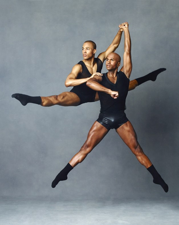 Yannick Lebrun and Glen Allen Sims in Alvin Ailey American Dance Theater.  Photo by Andrew Eccles