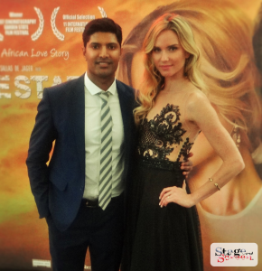 Andrew Govender and Nicola Breytenbach during the Premiere of Free State